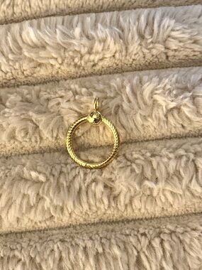 Pandora gold charm holder pendant